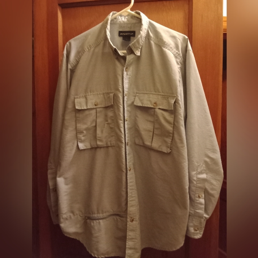 Blue Button-Down Sports Shirt